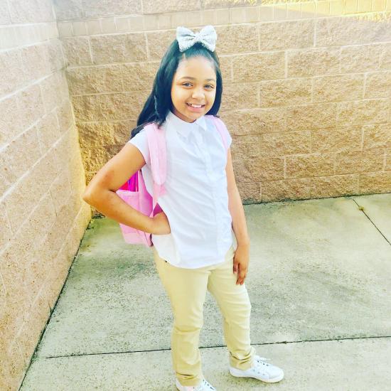 My baby Aniyah first day of 4th