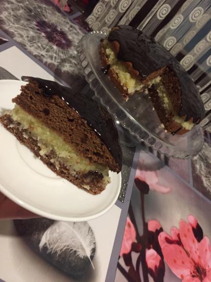 Торт "Баунти"🍰 Корж: 4 яйца; 200