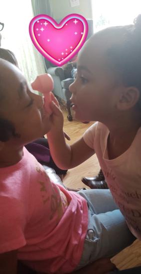 Baby girl is off with her God Mommy