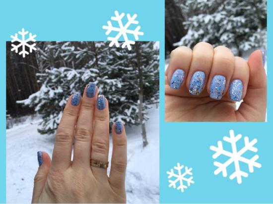 Кусочек снежного маникюра❄️❄️❄️
