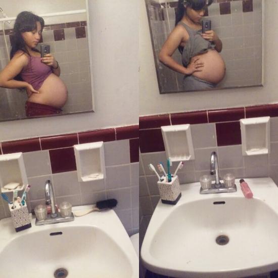 left pic 37 weeks right pic 35