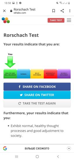 Любителям тестов. https://www.idrlabs.com/rorschach/test.php Всегда