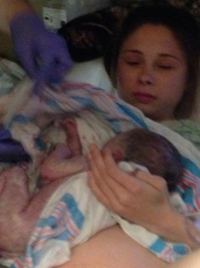 First time holding my second son