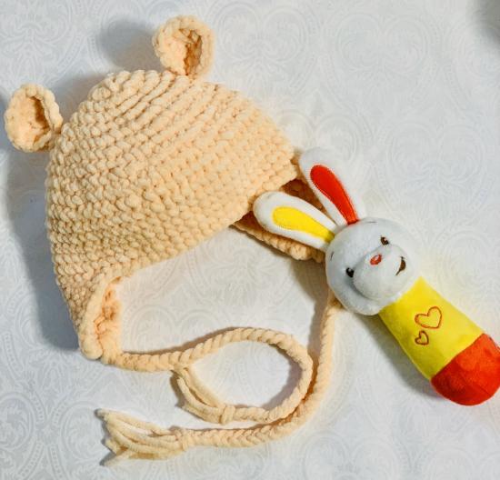 Перша шапочка для доні своїми руками😊 P.s.