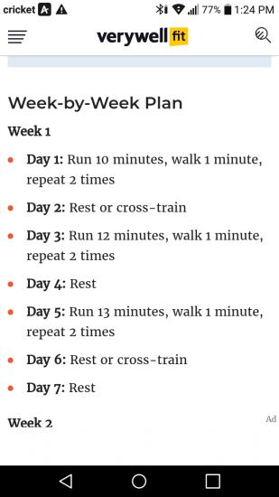 My training plan this week. Cross