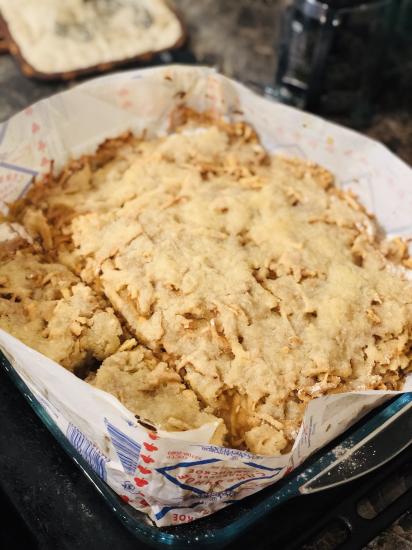 Рецептик насыпного пирога с яблоками)