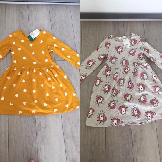 Платья H&M Желтое 4-6лет Серое
