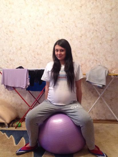 Любимый купил нам фитбол💪прикольно