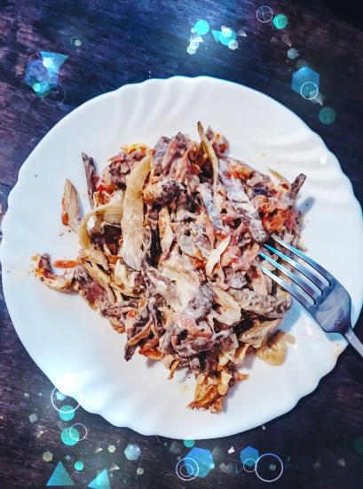 Салат из печени .. 🥄печень говяжья